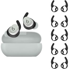 Ear Hooks for Beats Solo Buds, 5 Pairs Ear Hook Compatiable with Beats Solo Bud 2024 Silicone Accessories Anti-Slip Ear Covers Holder [Not Fit in The Charging Case](Black)