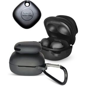 Galaxy Buds Pro2 case with SmartTag Holder Tracker/SmartTag for Galaxy Buds2 / Android Airtag for Galaxy Buds Live Case/Samsung SmartTag Galaxy Tracker/AirTag for Android (Red)
