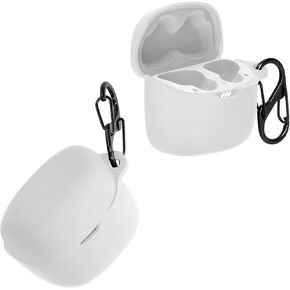 kwmobile Case Compatible with JBL Tune Flex Case - Silicone Cover Holder for Earbuds - Black