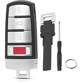 Car Key Fob 315Mhz ID48 Chip Remote Control for 2011 Volkswagen CC VW Passat 2006-2013 for for Volkswagen CC 2009-2015 Truck Remotes FCCID:NBG009066T （4 Buttons）