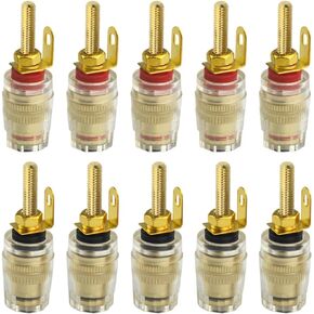 XINGYHENG 10PCS(5Pairs) 4mm Banana Plugs Socket Connectors Speaker Amplifier Binding Post Terminals