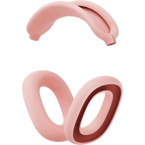 Tucana Silicon Cases Compatible for AirPods Max, Overhead Cover + Earcup Cover (Red)