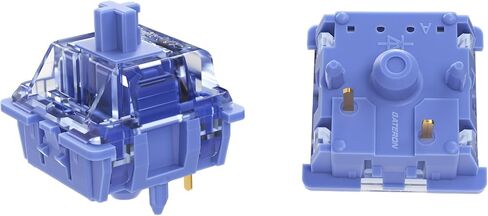 GATERON CJ Keyboard Switches, China Joy Light Dark Blue Purple Custom 5 Pin Through-Hole LED Linear Key Switches (35 PCS) (Light Blue Purple) in Kuwait