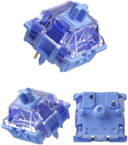 GATERON CJ Keyboard Switches, China Joy Light Dark Blue Purple Custom 5 Pin Through-Hole LED Linear Key Switches (35 PCS) (Light Blue Purple) in Kuwait