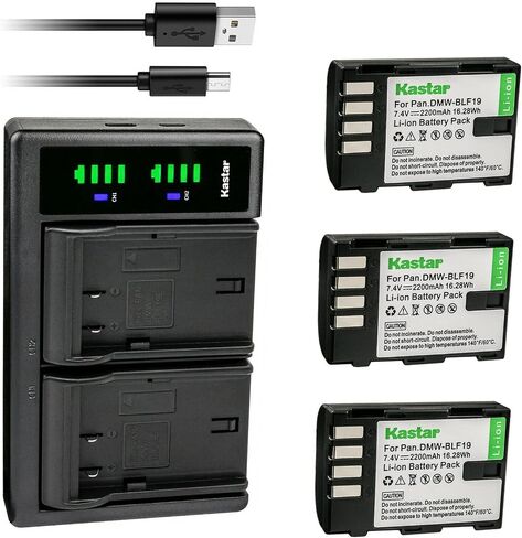 Kastar 2-Pack Battery and LTD2 USB Charger Replacement for Panasonic DMW-BLF19, DMW-BLF19E, DMW-BLF19PP, DMC-643 Battery, Panasonic DMW-BTC10, DMW-BTC10E, DMW-BTC10G, DMW-BTC10PP Charger in Saudi Arabia