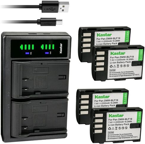 Kastar 2-Pack Battery and LTD2 USB Charger Replacement for Panasonic DMW-BLF19, DMW-BLF19E, DMW-BLF19PP, DMC-643 Battery, Panasonic DMW-BTC10, DMW-BTC10E, DMW-BTC10G, DMW-BTC10PP Charger in Saudi Arabia