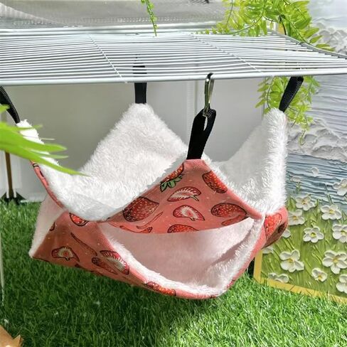 Lckaien 2 Pcs Guinea Pig Hammock Set, 2 Tier Small Pet Hanging Hammock with Tunnel Bed Hideout Small Animal Cage Accessories for Hamster, Sugar Glider, Guinea Pig, Ferret, Squirrel, Chinchilla, Rat in Saudi Arabia