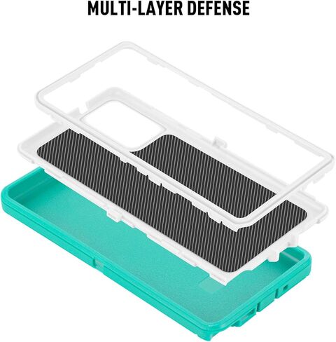 حافظة بمشبك حزام لهاتف Galaxy Note 20، حافظة متينة شديدة التحمل للحماية من السقوط، مقاومة للصدمات/السقوط/الغبار، غطاء متين من 3 طبقات لهاتف Samsung Galaxy Note 20 5G (أسود (مع مشبك حزام)) in Kuwait