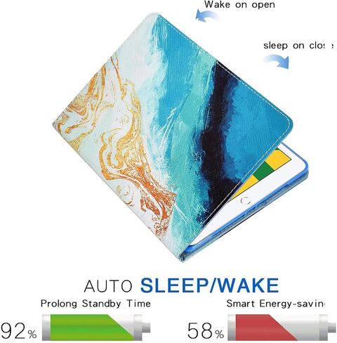 متوافق مع حافظة iPad 9.7 بوصة/حافظة iPad Air/iPad Air 2، حافظة Funut لجهاز iPad الجيل السادس 2018/iPad الجيل الخامس 2017، غطاء حماية بمحفظة جلدية فاخرة بحامل ذكي، فراشة أرجوانية in Kuwait