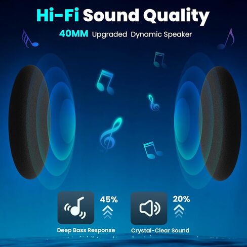 GEARELEC Motorcycle Helmet Bluetooth Headset【Deep Bass & Super-Noise-Reduction】Shark Pro Motorcycle Bluetooth Headset with Upgrade Hi-Fi Speakers, 2000M 8 Riders Motorcycle Intercom with Stereo Sound in Saudi Arabia