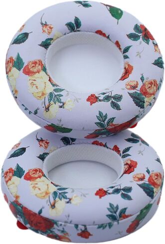Replacement Ear Pads Compatible with Beats by Dre Solo3/Solo2 Wired/Wireless A1796/B0534 Headphones Ear Pads (White Flower) in Kuwait