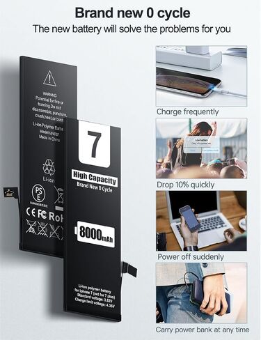 （5000 mAh）Battery for iPhone SE 2016 1st Generation（Screen Size: 4 inches）,(Model A1723 A1662 A1724) High Capacity Than Others Replacement Battery with Complete Repair Tool Kit and Instructions.22 in Saudi Arabia