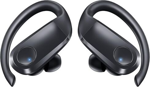 Wireless Earbuds Bluetooth Heaphones 48Hrs Playtime Ear Buds with Charging Case and LED Power Display IPX7 Waterproof Earphones for Sports Running Workout Laptop TV Black in Saudi Arabia