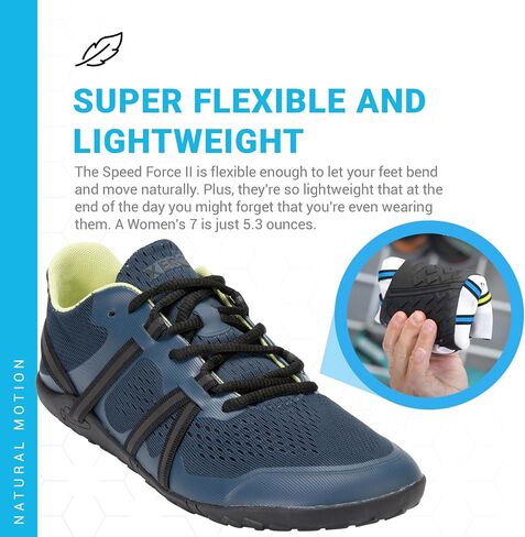 حذاء الجري سبيد فورس بيرفوت للسيدات من Xero Shoes - خفيف الوزن للغاية - حذاء جري بسيط على الطريق باللون الأزرق أوريون in Kuwait