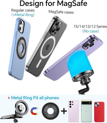 لفتحة أقراص مضغوطة لتركيب السيارة Magsafe، مغناطيس قوي، حامل هاتف مغناطيسي لهاتف iPhone MagSafe CD، حامل هاتف للسيارة، مشغل أقراص مضغوطة بدون استخدام اليدين، حامل هاتف iPhone 15 Pro Max CD حامل 14 13 12 Plus Magsafe Csae in Kuwait