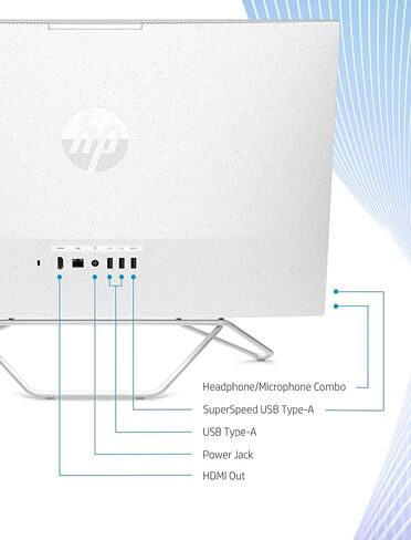 كمبيوتر مكتبي HP الكل في واحد بشاشة لمس 27 بوصة - ترخيص مدى الحياة لـ Office 2021، Intel Ultra 7-155U، ذاكرة الوصول العشوائي DDR5 سعة 16 جيجابايت، 1 تيرابايت SSD، ارتفاع قابل للتعديل، WiFi 6، كاميرا ويب عالية الدقة Windows 11 Pro، أبيض in Saudi Arabia
