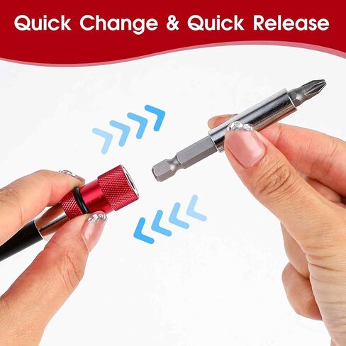 4 PCS Drill Extension Bit Holder, Magnetic Drill Screwdriver Bit Holder Bar 1/4 Hex Shank Extension for Drill Bits Quick Release Bit Holder for Impact Driver Screw Nut Drill 2" 4" 6"12" in Saudi Arabia
