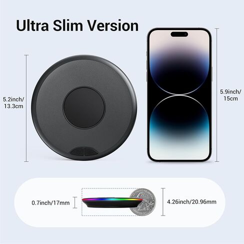HONKID Ultra Slim Mouse Jiggler Undetectable, Computer Mouse Mover Device with Breathing Light, Automatic Clicker to Keep Mouse Moving Awake Alive (Green) in Saudi Arabia