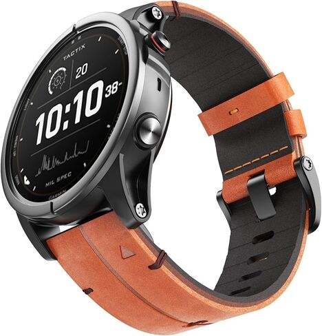 سوار ساعة جلدي لـ garmin fenix 7/7x fenix 6/6x fenix 5x/5 plus Forerunner 965 955 935 745 epix Pro Gen 2 محبب بالكامل 22 مم 26 مم بديل حزام ساعة سريع التركيب للرجال بني in Kuwait