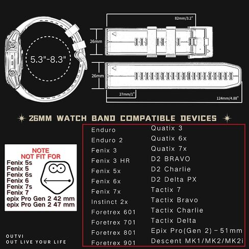 سوار ساعة جلدي لـ garmin fenix 7/7x fenix 6/6x fenix 5x/5 plus Forerunner 965 955 935 745 epix Pro Gen 2 محبب بالكامل 22 مم 26 مم بديل حزام ساعة سريع التركيب للرجال بني in Kuwait