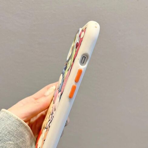 Compatible for iPhone 15 Pro Max Cartoon Case, Kawaii Cute Bear Case Silicone 3D Cover Strap Soft TPU Shockproof Protective for Kids Girls and Womens in Saudi Arabia