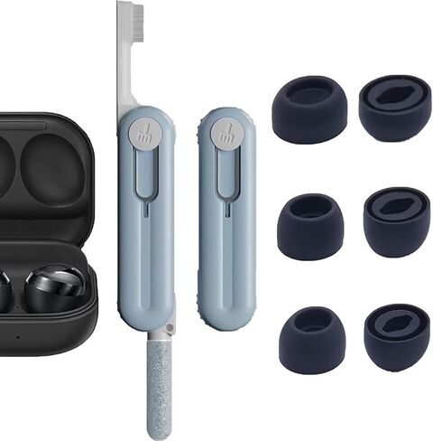 3 Pairs Galaxy Buds Pro Eartips Earbuds，Silicone Tips Earbuds Eartips Set Compatible for Samsung Galaxy Buds Pro, with 5 in 1 Cleaner Kit & Ear Tips with Filter(Black) in Saudi Arabia
