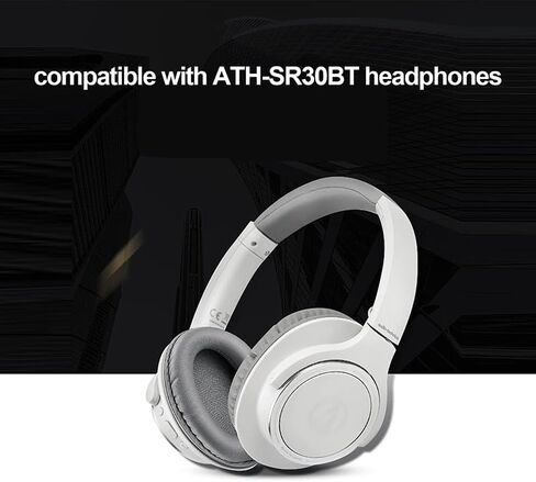 وسائد أذن بديلة لسماعات ATH-SR30BT، متوافقة مع سماعات ATH-SR30BT، إسفنج الذاكرة - أسود in Kuwait