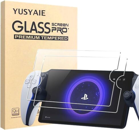 [عبوة من قطعتين] واقي شاشة من الزجاج المقسى لجهاز Sony PlayStation Portal Remote Player لوحدة التحكم PS5 2023 8 بوصة مع 2.5D 9H HD خالي من الفقاعات وشفاف وشفاف للغاية in Kuwait