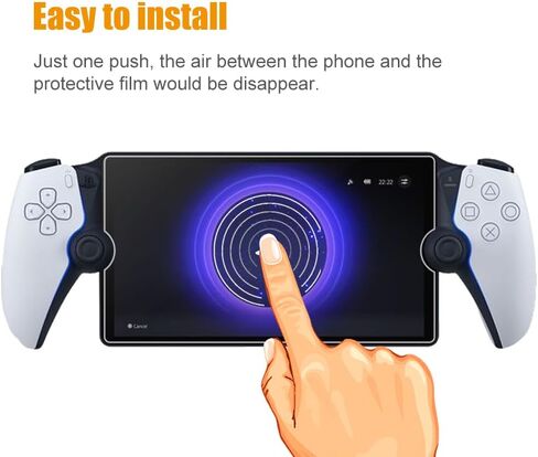 [عبوة من قطعتين] واقي شاشة من الزجاج المقسى لجهاز Sony PlayStation Portal Remote Player لوحدة التحكم PS5 2023 8 بوصة مع 2.5D 9H HD خالي من الفقاعات وشفاف وشفاف للغاية in Kuwait