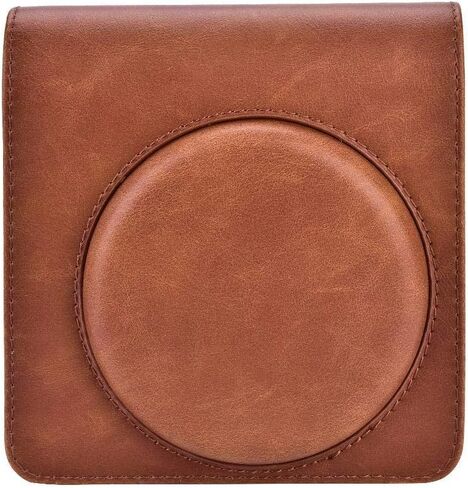 Camera Bag, PU Leather Protective Case Bag with Shoulder Strap for Fujifilm SQ6 Camera(Brown) in Saudi Arabia