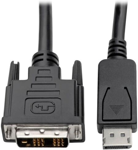كابل محول Tripp Lite DisplayPort إلى DVI-D DP مع مزلاج، M/M 1080p @ 60 هرتز 3ft 3' (P581-003)، أسود in Saudi Arabia