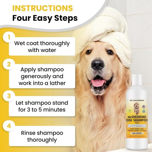 Premium Anti Itch Dog Shampoo for Sensitive Skin, Made in USA, Dry Skin Treatment for Dogs, Great for Allergies, Itching Skin, Hot Spots, Natural Ingredients & Allergy Relief, 16 OZ [We Love Doodles] in Saudi Arabia