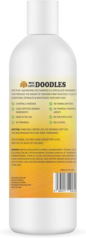 Premium Anti Itch Dog Shampoo for Sensitive Skin, Made in USA, Dry Skin Treatment for Dogs, Great for Allergies, Itching Skin, Hot Spots, Natural Ingredients & Allergy Relief, 16 OZ [We Love Doodles] in Saudi Arabia