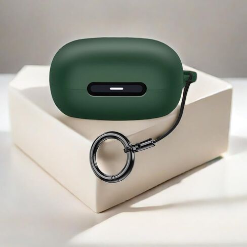 case Compatible with soundcore C30i Cover Wireless Earbuds Silicone Material Shockproof Unique Portable Protective Cover with Carabiner (Green) in Saudi Arabia