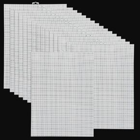 15 PCS Plastic Canvas Sheets 6 Count 9.8X 13.3Inch Plastic Mesh Sheet Large Plastic Canvas for Embroidery Crafting, Acrylic Yarn Crafting, Knit and Crochet Projects
