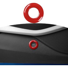 RT-TCZ Trunk Boot Open Button Trim Cover ABS Trim Decor Trunk Switch Frame Bezel for Chevrolet Camaro Accessories 2017 2018 2019 2020 Red