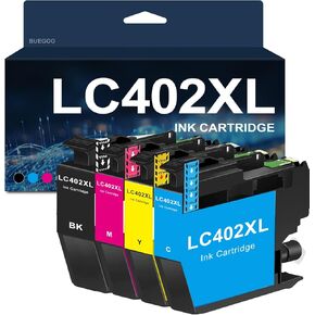 LC402 LC402XL LC402XLBK LC402XLC LC402XLM LC402XLY High Yield Ink Cartridge Compatible for MFC-J5340DW MFC-J6540DW MFC-J6740DW MFC-J6940DW J5340 J6540 J6740 J6940 Printer | 4 Pack