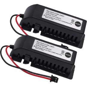 (2 Pack) MR-J3BAT 3.6V Replacement battery for Mitsubishi servo lithium battery MR-J3 drive M70 system battery ER6V