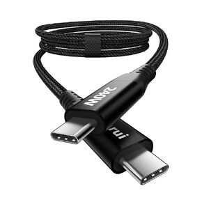 240W USB C to USB C Cable (3FT, 2Pack), PD 3.1 Type C to Type C Fast Charging Braided USB C Charger Cord for iPhone 15/Plus/Pro/Pro Max, MacBook Pro/Air, Samsung S22/S21/S20, iPad Pro 12.9in