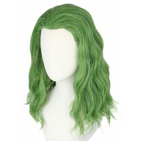 Men's Clown Joker Wig Curly Short Green Cosplay Wig Halloween Costume Party Wigs