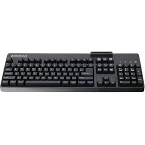 IOGEAR 104-Key Keyboard w/ Built-in Common Access Card Reader -TAA Compliant - Government Healthcare Banking Entertainment Secure Network Login -CAC/Smart Card Reader - GKBSR202TAA