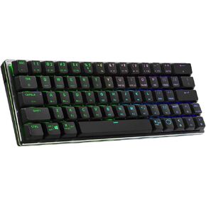 Cooler Master SK622 60% Wireless Bluetooth Space Gray Mechanical Low Profile Gaming Keyboard, Linear Red Switches, Customizable RGB, Ergonomic Design, Mac/Windows, QWERTY (SK-622-GKTR1-US)