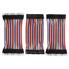 SHILLEHTEK 120pcs 10cm Multicolored Jumper Wire 40pin Male to Female, 40pin Male to Male, 40pin Female to Female Breadboard Compatible Jumper Wires for Arduino and Raspberry Pi Projects
