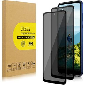 2 Pack Privacy Screen Protector for Motorola Moto G Play 2024/ Moto G 5G 2024/ Moto G Power 2023 [Anti-Spy Tempered Glass], Ultra HD, Anti-Scratch, Bubble-Free, Easy Install 9H Protective Glass for G Play 2024
