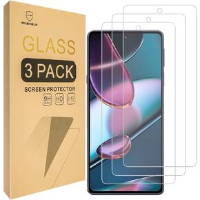 Mr.Shield Screen Protector compatible with Motorola Edge+ / Edge Plus (2022) / Motorola Edge+ 5G UW [Cut out for Camera] [Tempered Glass] [3-PACK] [Japan Glass with 9H Hardness]