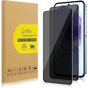 2 Pack Privacy Screen Protector for Samsung Galaxy A55/A35 [Anti-Spy Tempered Glass], Ultra HD, Anti-Scratch, Bubble-Free, Easy Install 9H Protective Glass for Galaxy A55/A35