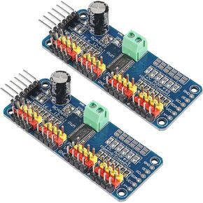 2pcs PCA9685 16 Channel 12 bit PWM Servo Motor Driver I2C IIC Module for MG90S SG90 MG995 Compatible with Arduino Raspberry Pi