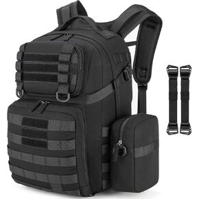 Tzowla Tactical Military Grade Backpack Waterproof,Travel Laptop Army Molle Rucksack for Men and Women with Small Detachable Bag,Army 3 Days Assault Pack Bag,Cp