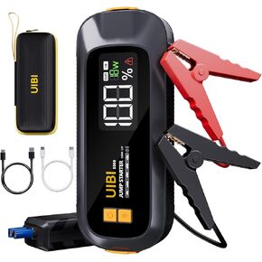 Car Battery Jump Starter, UIBI 1500A Portable Jump Starter for Car Jumper Box,12V Jump Starter Battery Pack (Up to7.0L Gas & 5.5L Diesel) Battery Jumper Starter with Larger 2-INCH LCD, 3-in-1 Light
