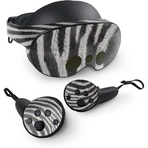 MightySkins Glossy Glitter Skin Compatible with Meta Quest Pro - Zebra Closeup | Protective, Durable High-Gloss Glitter Finish | Easy to Apply, Remove, and Change Styles | Made in The USA